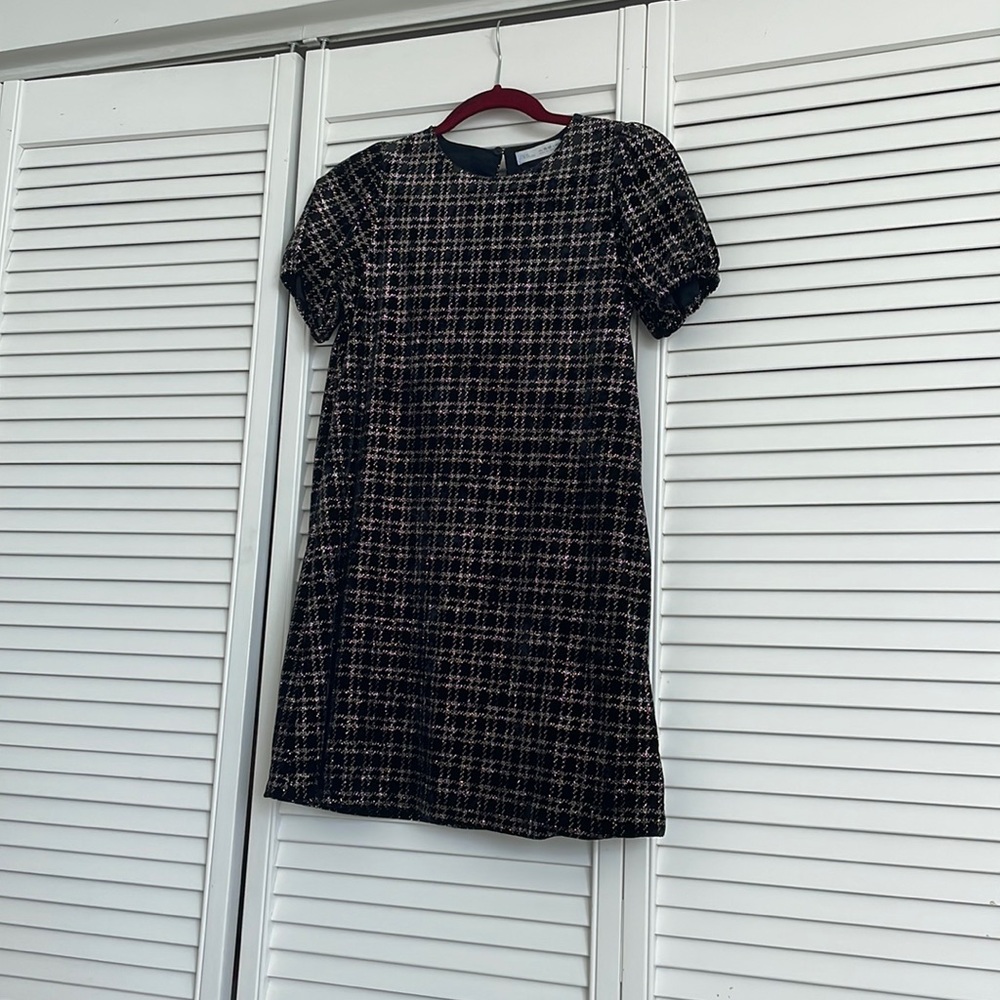 NWOT Zara Girls Sparkly Velvet Dress